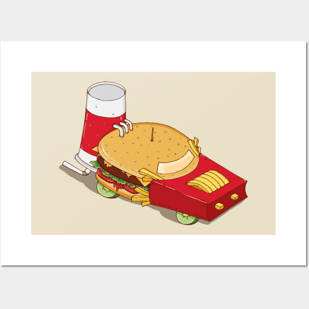 Fast Food On The Way Wall Art by warcry29